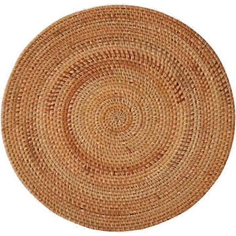 Sets de table en osier, sets de table ronds, sets de table antidérapants et résistants à la chaleur, sets de table en osier, compatibles avec les plats chauds ronds, sets de table isolants thermiques (1/5)