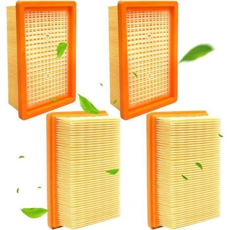 Lot de 2 Filtre Remplacement pour Aspirateur Kärcher WD4 WD5 WD6 MV4 MV5 MV6 plissé Plat (1/5)