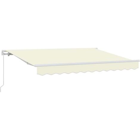 Store banne rétractable beige, toile 250 x 200 cm. (1/5)