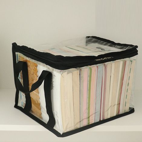 Poche de rangement livres PVC waterproof grande capacité 30x25x20cm multi usage pour documents