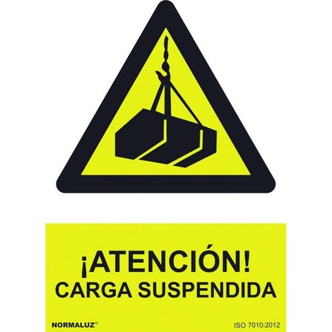 Señal 210x300mm pvc atenciÓn, carga suspendida rd30005