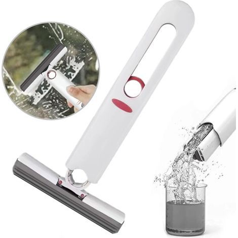 Portable Extrusion Mop for Sink, Cleaning Mini Mop, Water Absorbent Sponge Head, Children&39s Mop Cloth for Bathroom, Kitchen, Dishes, Office, Car, Glass Alternative (1/4)