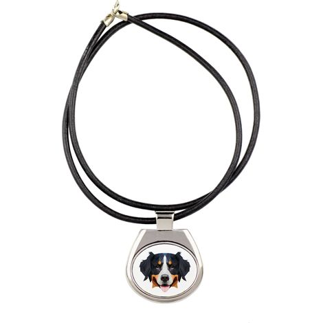 Perro de montaña bernés: collar con foto e inscripción geométrica de Art-Dog (1/3)