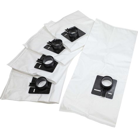 vhbw 5x Vacuum Cleaner Bag compatible with Festo Festool CTM 22 E, CTM 33 LE, CTL 44 E-AS, CTM 22 Vacuum Cleaner, 35 cm x 28 cm, White