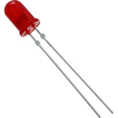 Vishay TLHR5401 LED rouge rond 5 mm 12 mcd 60 ° 30 mA 2 V