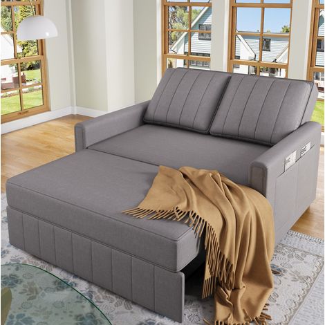 Sofá cama plegable con respaldo ajustable 127 cm OKMYHOME (1/5)