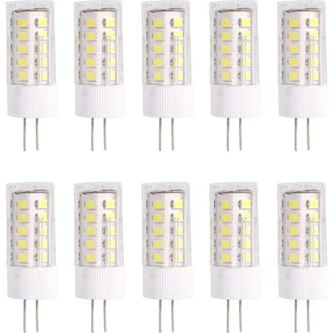 AUTRUCKER 10pc Ampoule LED miniature à culot à deux broches, adaptée à l'éclairage domestique, G4-3W, lumière chaude (1/4)