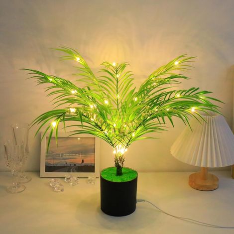 Arbre lumineux LED pour décoration intérieure - Lampe artificielle scintillante - Blanc chaud - Alimentation USB - Pour salon, fête, chambre à coucher, bureau (style 5) (1/5)