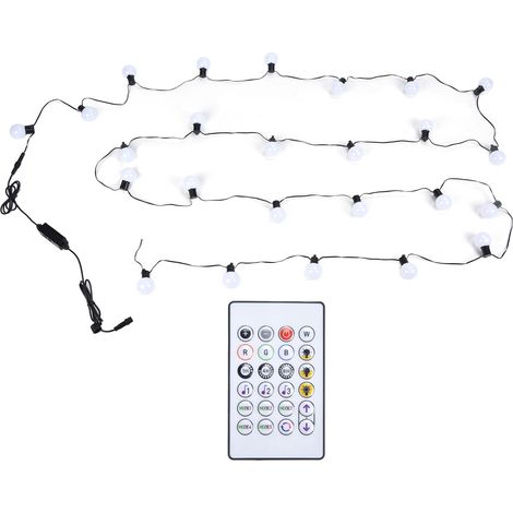 Guirlande lumineuse G40 à 25 LED, 5 m (16,4 pi), RGB, pour décoration de fêtes et mariages, prise 100-240 V. (1/5)