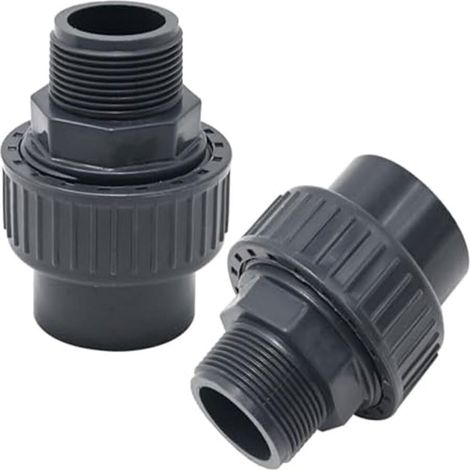 Raccord De Pompe De Piscine - Joint À Union Glissante 50mm - Pour Système De Filtration Spa Et Piscine - Lot De 2 (1/5)
