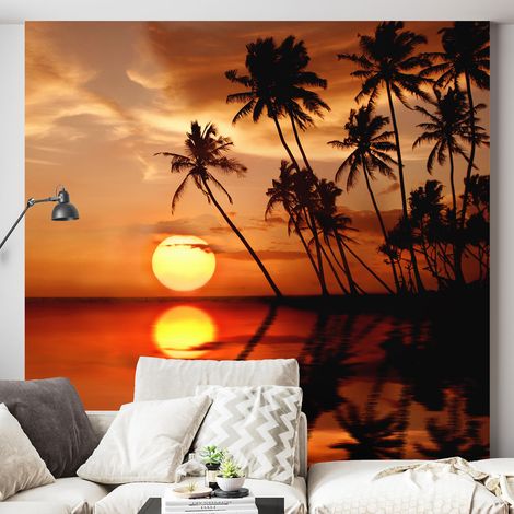 Papier peint panoramique - Couché de soleil - 130 cm x 149 cm (1/4)