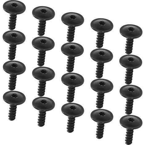 20 Pièces Visserie pour Voiture, Cache Sous Moteur, Vis Cache Moteur, Clips de Fixation Voiture, Vis de Garde Boue, Vis Tôle Pour Garde, Vis Ailes Sous le Capot du Moteur, Vis d'Aile de Voiture (1/5)