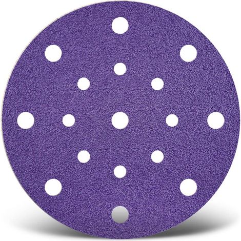 APEX Disques abrasifs auto-agrippants, 150 mm, 17 trous, p. Ponceuses excentriques, Mix céramique (Lot de 50) G800 (1/5)