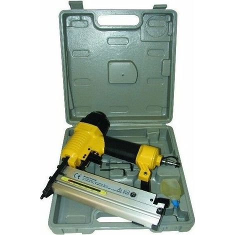 Prodif – Cloueur agrafeuse pneumatique 16-40 mm – Pression max 6 bar – Débit d'air 0,4 L/pc – Coffret pour travaux de fixation (1/2)