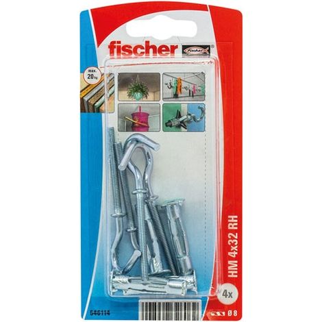 Hohlkörperhaken Hm4x32 X4 Blister à 4 - Fischer