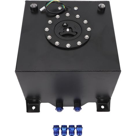 Réservoir de pile à combustible de 5 gallons 20L avec capuchon en alliage d'aluminium noir pour Hot Rod Street Racing Track Car Truck SUV. (1/5)