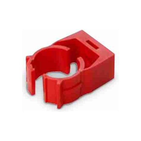 Soporte de fijación tipo “CLIC” rojo “Egli Fischer” para tubo de 25 mm