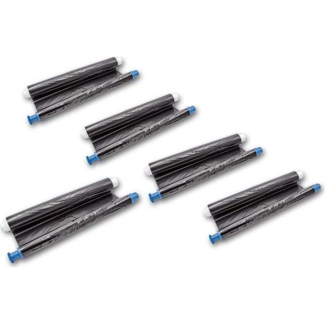 vhbw 5-Pack Thermal Fax Ribbon compatible with Panasonic KX FP 145 E Fax Machine - Compatible Fax Roll 35 m Without Chip