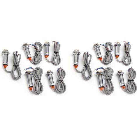 10 Stück induktiver Metallschalter, Näherungsgrenzwertsensor, NPN, 3-adrig, normalerweise offen, LJ18A3-5-Z-BX (1/5)