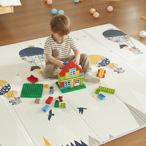 CASABEL Tapis d’Éveil Bébé, Épais & Doux, 180x150cm Motif