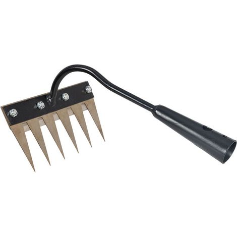 Râteau de désherbage 6 dents en acier noir - Râteau de désherbage 6 dents en acier noir