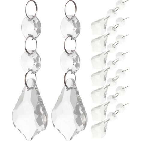 10 Pièces Lustre En Cristal Prismes Pendentifs En Verre Transparent Larmes Pièces Lustre Gouttes D'éclairage Pendentifs Boules Prismes Pendentifs Prismes En Verre (1/5)