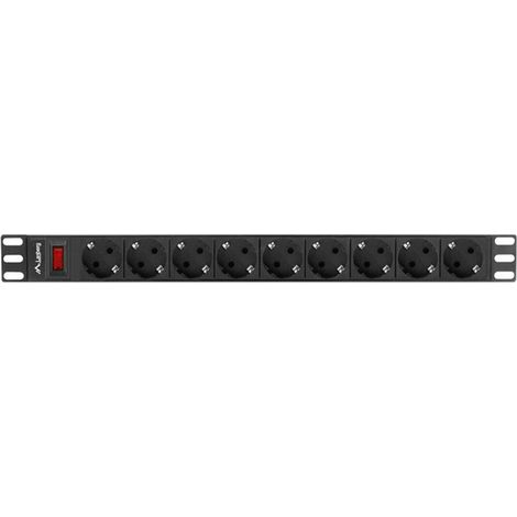 Multipresa Rack Lanberg PDU 1U 9xSchuko PDU-09F-0300-B [NULAGTP00000038] (1/4)