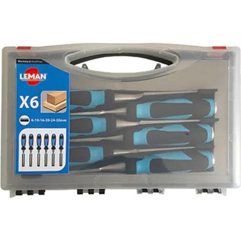 Juego de 6 formones de madera LEMAN 780.500.06 bimat茅rmicos de 6 a 30 mm