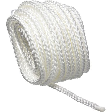 Corde polypropylène tressée-Résistance à la Rupture Indicative 685 kg-Diamètre 8 mm-Longueur 10 m-Blanc