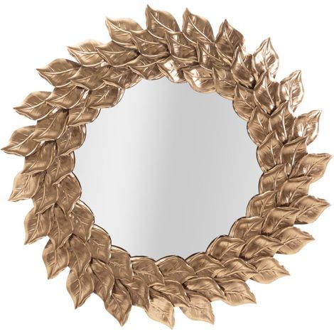 Miroir Mural Design "Corolle" 73cm Cuivre