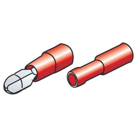 Kit 40 terminali-capicorda rotondi - Rosso (1/3)