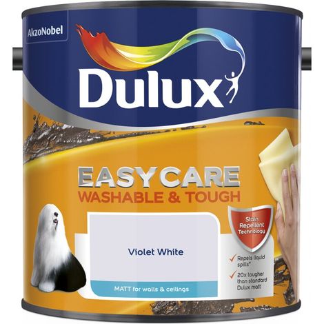 Dulux Easycare Washable & Tough Matt Emulsion Paint - 2.5L - Violet White
