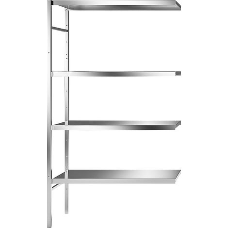 FRANKEL kaiserkraft, Rayonnage emboîtable en inox, 4 tablettes (1/3)