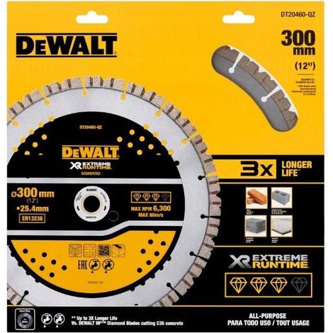 DeWALT Elite Disco Diamantato Segmentato 300 mm Durevole