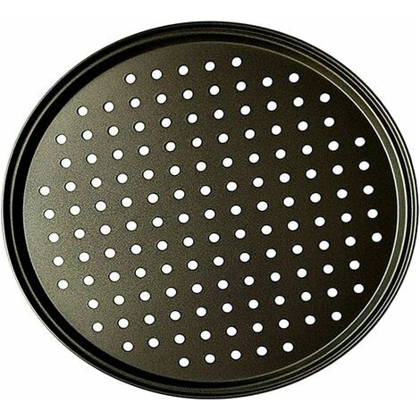 Acier Au Carbone Plat Four Perforé Multi-Usages Plaque à Pizzac Anti-adhérent Plaques à Pizza Utilisée pour Pâtisserie, La Pizza, Le Gâteau, Les Sandwichs, Saucisse, Galettes (1/5)