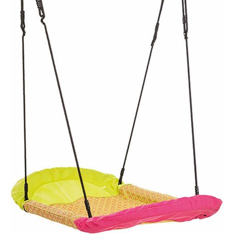 Wickey Nestschaukel Grandoh - wasserdicht, verstellbar 200-240cm, 3 Nutzer, max. 150kg, stoßdämpfende Polsterung, wasserabweisend, extrem witterungsbeständig - magenta