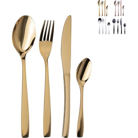 MANHATTAN SET 16PZ POSATE ORO LUCIDO (1/4)
