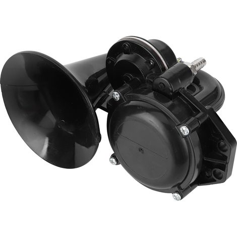 Universelles Schneckenhorn, schwarze Fanfare, 12/24 V, 120 dB, Lufttrichter für Auto, LKW, Bus, Transporter, Zug (1/5)