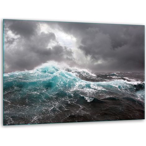 Support pour planche à découper en verre 40x30 mer