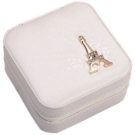 BUNTHAUS Boîte à bijoux de voyage avec miroir Mini boîte cadeau pour femmes filles Petite boîte de rangement portable pour bagues, boucles d'oreilles, colliers, bracelets (1/5)