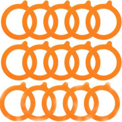 Joints de bocaux en silicone - 15 pièces - Joints de rechange en silicone - Joints de bocaux en Siliconen - Convient aux bocaux à couvercle à pince en verre - Joints d'étanchéité - Remplacement pour b (1/5)