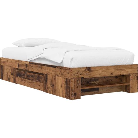 Maison Exclusive - Telaio del letto con storage Legno antico 80 x 200 cm (1/5)