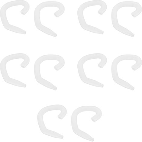 5 Paires de Protections d'Oreilles en Silicone Souple, Couvre-Visage Réutilisable Confortable pour Enfants et Adultes Transparent Blanc (1/5)