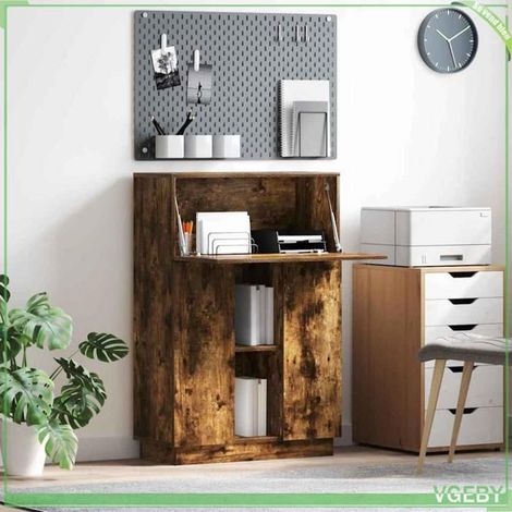 Bureau - ABI - Chêne fumé - 71,5 x 31,5 x 106,5 cm - Bois d'ingénierie - Durable (1/5)