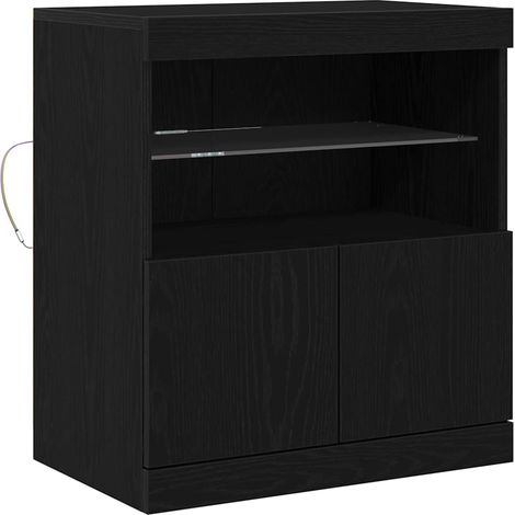 Maison Exclusive - Madia LED Nero 60,5 x 37 x 67 cm Legno multistrato