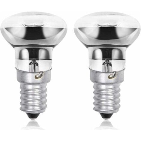 R39 Lavalampe E14 40W, kleine Edison-Schraube SES Spot-Reflektor-Lavabirnen, warmweiß 2800K, energiesparende dimmbare R39-Glühbirnen (2er-Pack)