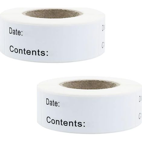 Étiquettes autocollantes pour aliments congelés, lot de 300, date, 75 mm x 25 mm, étiquettes alimentaires, étiquettes autocollantes (1/5)
