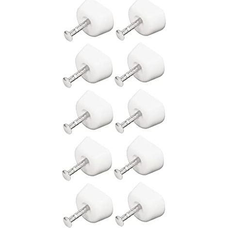 cyclingcolors 10x taquet a clou plastique blanc support etagere meuble tablette tiroir renfort pointe a clouer (1/4)