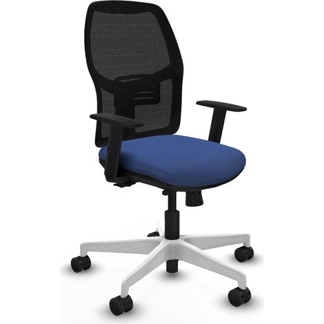 Chaise de bureau piqueras y crespo Alfera noir bleu accoudoirs réglables (1/2)