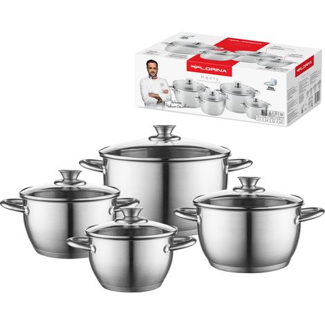 Batterie de cuisine Florina Henry 8 pièces, ACIER